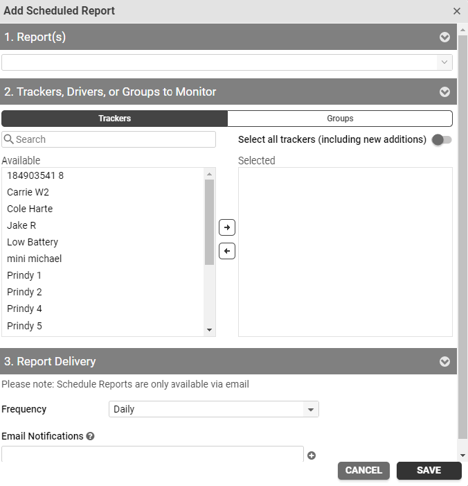 Scheduled Report